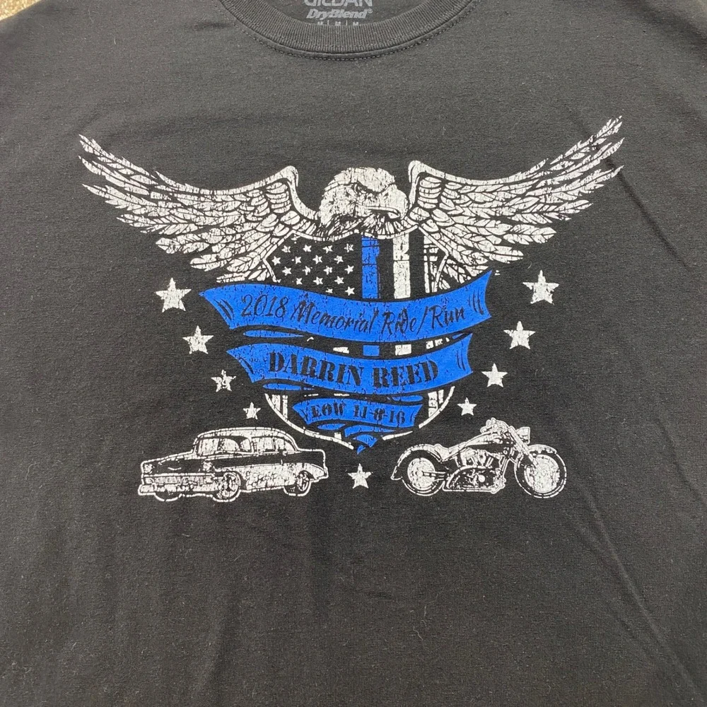 Darrin Reed Memorial Ride Run 2018 Shirt Mens Medium Crew‎ Neck Motorcycle Car